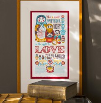 Letterpress print The most vital right is the right to love and be loved
