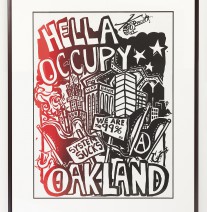 Occupy Oakland/General Strike serigraph, custom framed Got this, still wet!, at the General Strike in Oakland, 2011 -- ephemera worth preserving under museum-grade glass with custom framing...