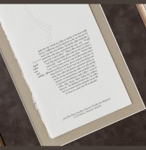 Custom framing for original letterpress artwork Metal. Suede. Linen. Letterpress. What's not to like? :-) This original letterpress piece is one from an entire book by Littoral Press! Custom framing by Panorama Framing in Oakland.