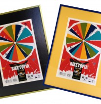 Custom framing donations for East Bay Bicycle Coalition, 2012 These "Biketopia" posters were custom framed by Panorama Framing for the East Bay Bicycle Coalition's Biketopia anniversary & fundraiser in late 2012... Fun was had by all, and it was a successful event!