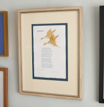 Picture Framing some more letterpress goodness! The silk mats' colors & texture work with both poem and print itself...