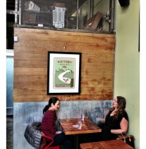 Custom framing for Victory Burger, Oakland Always nice to see our framing work in the field... Looks pretty good in there! :-) Kudos to Victory Burger for opening up a beautiful shop with some tasty, tasty burgers (if we do say so ourselves).